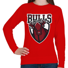 PRINTFASHION Bulls - Női pulóver - Piros női pulóver, kardigán