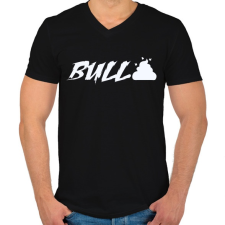 PRINTFASHION Bullshit - Férfi V-nyakú póló - Fekete férfi póló