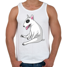 PRINTFASHION Bullterrier kutya - Férfi atléta - Fehér