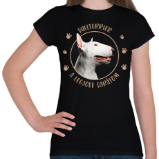 PRINTFASHION Bullterrier - Legjobb barát - Női póló - Fekete