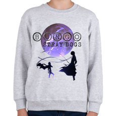 PRINTFASHION BUNGO Stray Dogs - Gyerek pulóver - Sport szürke