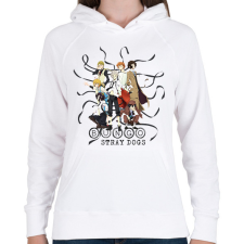PRINTFASHION Bungo Stray Dogs - Női kapucnis pulóver - Fehér női pulóver, kardigán