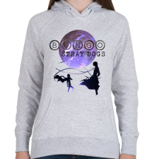 PRINTFASHION BUNGO Stray Dogs - Női kapucnis pulóver - Sport szürke női pulóver, kardigán