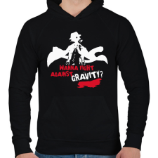 PRINTFASHION Bungo Stray Dogs Wanna fight against gravity? - Férfi kapucnis pulóver - Fekete férfi pulóver, kardigán