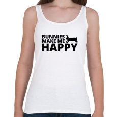 PRINTFASHION Bunnies make me happy - Női atléta - Fehér