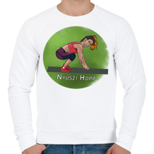 PRINTFASHION Bunny Hop - Férfi pulóver - Fehér férfi pulóver, kardigán