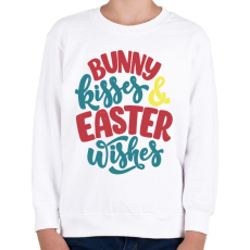 PRINTFASHION Bunny kisses & Easter wishes - Gyerek pulóver - Fehér