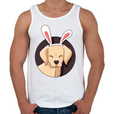 PRINTFASHION Bunnydog - Férfi atléta - Fehér atléta, trikó