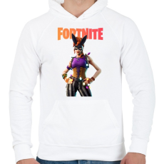 PRINTFASHION Bunnymoon Fortnite - Férfi kapucnis pulóver - Fehér