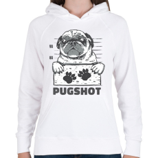 PRINTFASHION Bűnöző mopsz - Női kapucnis pulóver - Fehér