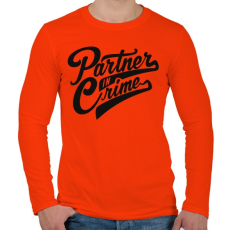 PRINTFASHION Bűntárs - Férfi hosszú ujjú póló - Narancs