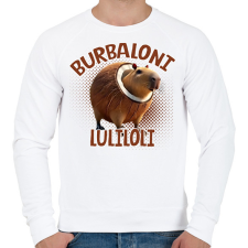PRINTFASHION Burbaloni Luliloli - Férfi pulóver - Fehér férfi pulóver, kardigán