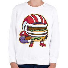 PRINTFASHION Burger amerikai focista - Gyerek pulóver - Fehér gyerek pulóver, kardigán