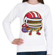 PRINTFASHION Burger amerikai focista - Női pulóver - Fehér női pulóver, kardigán