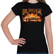 PRINTFASHION Burger - Női póló - Fekete