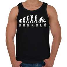 PRINTFASHION Burkoló evolúció - Férfi atléta - Fekete