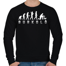 PRINTFASHION Burkoló evolúció - Férfi pulóver - Fekete