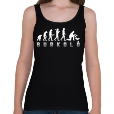 PRINTFASHION Burkoló evolúció - Női atléta - Fekete