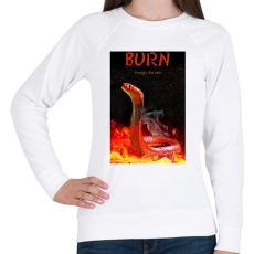 PRINTFASHION BURN trough the skin - Női pulóver - Fehér