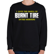 PRINTFASHION Burnt Tire - Gyerek pulóver - Fekete gyerek pulóver, kardigán