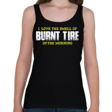 PRINTFASHION Burnt Tire - Női atléta - Fekete női trikó