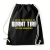 PRINTFASHION Burnt Tire - Sportzsák, Tornazsák - Fekete