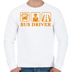 PRINTFASHION Bus driver - Férfi pulóver - Fehér