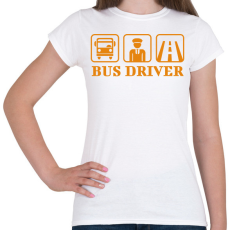 PRINTFASHION Bus driver - Női póló - Fehér