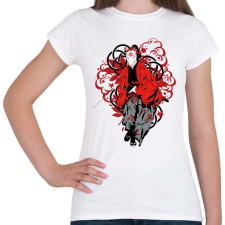 PRINTFASHION Bushido szamuráj - Női póló - Fehér női póló