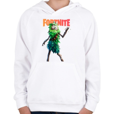 PRINTFASHION Bushranger Fortnite - Gyerek kapucnis pulóver - Fehér gyerek pulóver, kardigán