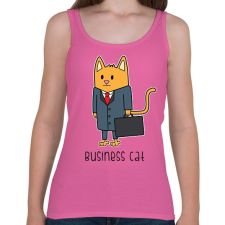 PRINTFASHION Business cat - Női atléta - Rózsaszín női trikó