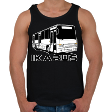 PRINTFASHION Busz - Férfi atléta - Fekete atléta, trikó