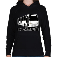 PRINTFASHION Busz - Női kapucnis pulóver - Fekete