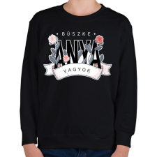 PRINTFASHION Büszke anya vagyok - Gyerek pulóver - Fekete gyerek pulóver, kardigán