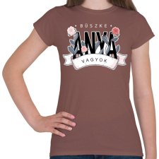 PRINTFASHION Büszke anya vagyok - Női póló - Mogyoróbarna női póló