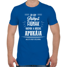 PRINTFASHION Büszke apuka - Fiú - Férfi póló - Királykék férfi póló
