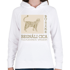 PRINTFASHION Büszke cica tulajdonos - Bengáli - Női kapucnis pulóver - Fehér