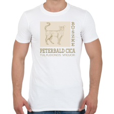 PRINTFASHION Büszke cica tulajdonos - Peterbald - Férfi póló - Fehér férfi póló