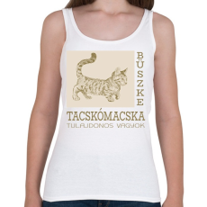 PRINTFASHION Büszke cica tulajdonos - Tacskómacska - Női atléta - Fehér