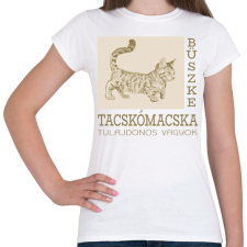 PRINTFASHION Büszke cica tulajdonos - Tacskómacska - Női póló - Fehér női póló