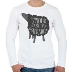 PRINTFASHION Büszke fekete bárány - Férfi hosszú ujjú póló - Fehér