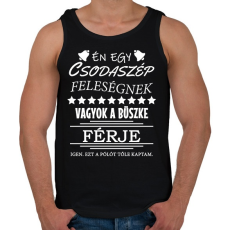 PRINTFASHION Büszke férj - Férfi atléta - Fekete