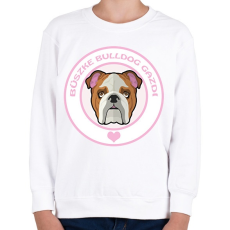 PRINTFASHION Büszke gazdi: Bulldog - Gyerek pulóver - Fehér