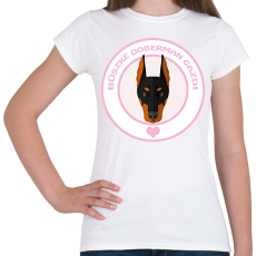 PRINTFASHION Büszke gazdi: Doberman - Női póló - Fehér