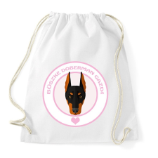 PRINTFASHION Büszke gazdi: Doberman - Sportzsák, Tornazsák - Fehér tornazsák