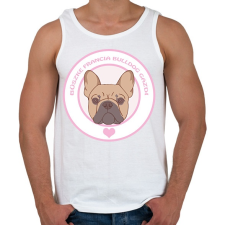 PRINTFASHION Büszke gazdi: Francia bulldog - Férfi atléta - Fehér atléta, trikó