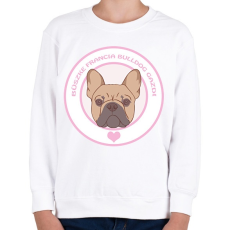 PRINTFASHION Büszke gazdi: Francia bulldog - Gyerek pulóver - Fehér