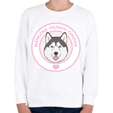 PRINTFASHION Büszke gazdi: Husky - Gyerek pulóver - Fehér