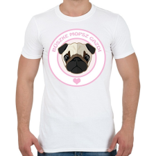 PRINTFASHION Büszke gazdi: Mopsz - Férfi póló - Fehér férfi póló