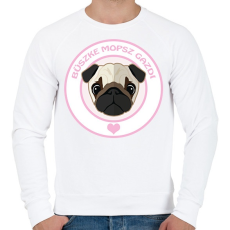 PRINTFASHION Büszke gazdi: Mopsz - Férfi pulóver - Fehér